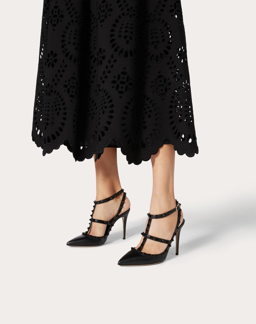 ROCKSTUD ANKLE STRAP PUMP WITH TONAL STUDS 100 MM - Image 2